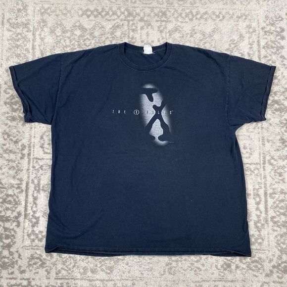 The X Files Men’s T- Shirt Short Sleeve Casual Y2K Logo Print Shirt Size 3XL - Picture 1 of 6